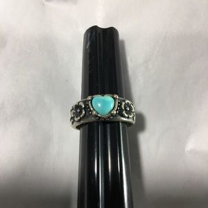 Vintage heart ring with stamp shown
